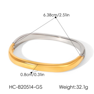 Bracelet manchette carré géométrique minimaliste en acier inoxydable poli miroir, anti-décoloration, avec fermoir métallique, accessoires quotidiens pour femmes - Product Image 5