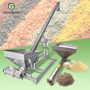 Convoyeur à vis sans fin pour gravier, en acier inoxydable, pour poudre, argile, boue, avec trémie - Product Image 1