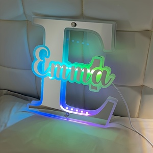 Enseigne néon LED double face personnalisée Neonawall, alimentée par USB avec télécommande, lettres lumineuses personnalisées pour chambre et <span class=keywords><strong>salle</strong></span> <span class=keywords><strong>de</strong></span> <span class=keywords><strong>bain</strong></span> - Product Image 2