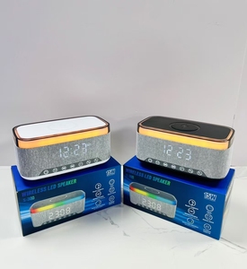 Sản Phẩm Mới Đồng Hồ Báo Thức 15W Sạc Không Dây Loa Với Đầy Màu Sắc Ánh Sáng Ban Đêm Không Dây Tiếng Ồn Trắng Âm Thanh Điện Thoại Di Động Sạc - Product Image 2