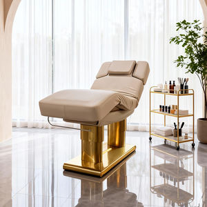 Chaise de massage électrique de luxe avec chauffage, base en acier inoxydable doré, mobilier esthétique, soins de beauté, <span class=keywords><strong>spa</strong></span> - Product Image 4