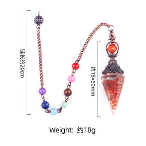 Prix de gros usine Pendentif cône d'orgone en résine hexagonale avec copeaux de cristal cuivrés pour cadeaux spirituels - Product Image 1