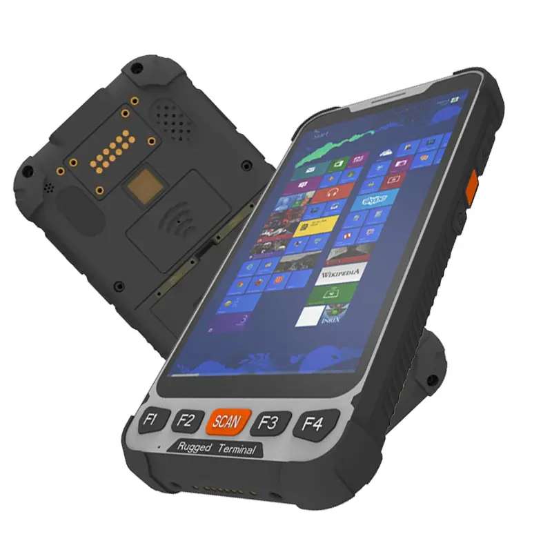 All in one 5.5" Handheld Windows Tablet Computer Industrial Waterproof PDA Scanner with NFC reader 125Khz RFID reader Q501