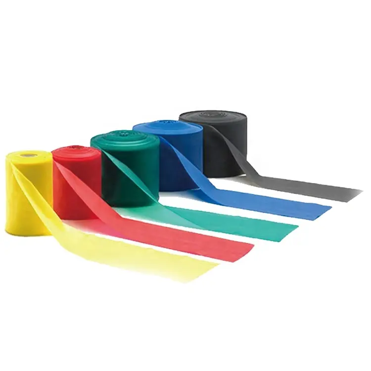 Rollo de bandas elásticas de látex de 1,5 m, cinta de resistencia para Yoga, Fitness, sin látex