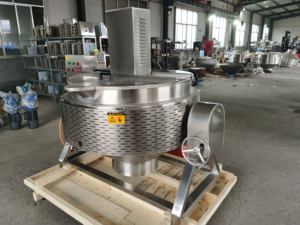 Marmite à gaz de 300 L, marmite à vapeur à gaz, marmite à mélanger efficace pour les bonbons, les sauces, la viande, les légumes, les soupes - Product Image 6