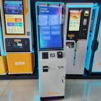 FUNOVA - Quiosco de Autoservicio de 32 Pulgadas, Máquina Expendedora de Tarjetas Arcade, Estación de Venta de Boletos sin Efectivo y Recarga de Membresías para FEC