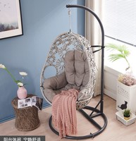 Fauteuil suspendu pliable au design moderne en rotin PE, imperméable et durable, pour l'extérieur et le jardin