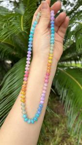 Collar de Cuentas con Piedras Preciosas Arcoíris de Acero Inoxidable, Joyería de Moda Hecha a Mano para Mujer, el Más Vendido para Vacaciones de Verano en la Playa al Por Mayor - Product Image 4