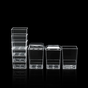 Bán buôn tùy chỉnh in dùng một lần vuông nhựa bánh mousse tráng miệng cốc - Product Image 2