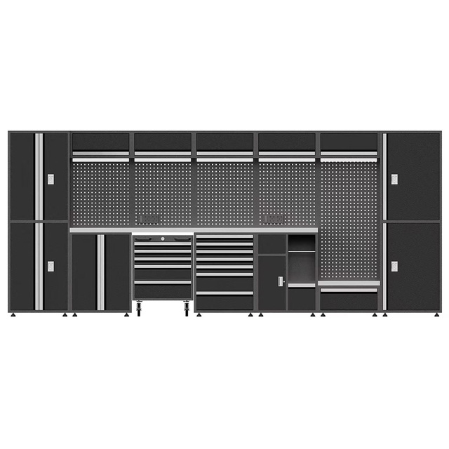 Modular Tool Storage Workstation 7-in-1 Steel Garage Cabinet Heavy Duty for Commercial Garage Workshop Auto Repair