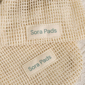 Sac <span class=keywords><strong>en</strong></span> maille de coton <span class=keywords><strong>lavable</strong></span> portable imprimé de logo personnalisé pour savon sac <span class=keywords><strong>en</strong></span> filet <span class=keywords><strong>en</strong></span> coton à cordon cadeau naturel - Product Image 4