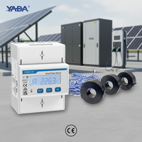 Medidor de Energía Solar Fotovoltaica Trifásico con Certificación YADA CE, Clase 0.5, RS485, 250A, 400V CA, Riel DIN, Medidor de Energía Inteligente para Sistema de Carga y Almacenamiento Fotovoltaico