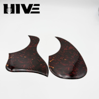 Plaque de protection auto-adhésive HIVE rétro motif écaille de tortue 41 pouces pour guitare acoustique, anti-rayures, décoration pour panneau de guitare folk