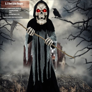 Decoración Eléctrica Grande de Halloween: Casa Embrujada con Secretos Mecánicos, Terror por Inducción, Fantasma, Lobo Espeluznante y Accesorios de Calaveras - Product Image 3