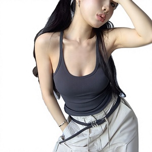 Débardeur court tricoté sans manches pour femme, style décontracté et sexy, nouvelle collection, coupe ajustée, style « Pure Desire » pour l'été - Product Image 2