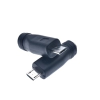 Adaptador de Corriente CC DC 5521 Hembra a Micro USB Mini USB Tipo-C Macho