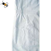 Nouvelle combinaison de sécurité anti-abeilles ventilée 100 % coton avec voile et fermeture élastique pour la protection des apiculteurs