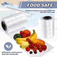 Rouleau de tube polyéthylène personnalisé pour sachet souple, 2 mil LDPE, 8''x500', tube plat pour bonbons et ustensiles de cuisine