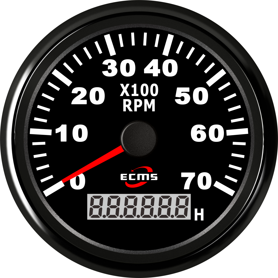 85mm Black Auto Meter 7000RPM Gauge Meter Marine Tachometer