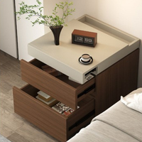 Table de chevet moderne minimaliste en bois avec 3-4 tiroirs, écologique et durable, meubles de chambre à coucher