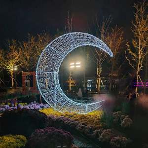Decoración de jardín al aire libre Boda Hotel Street <span class=keywords><strong>Park</strong></span> 3D Decoración grande Iluminación LED Luz con motivo de <span class=keywords><strong>Luna</strong></span> - Product Image 5