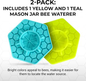 Nieuwe siliconen bijenvoederbak met 1 jaar garantie voor tuinbewatering, compatibel met gewone Mason Jars. - Product Image 3