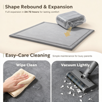 Tapis de jeu pour bébé personnalisé en gros, 3 couches, en velours pelucheux, antidérapant, en mousse, pour parc de jeu, tapis d'éveil pour tout-petits