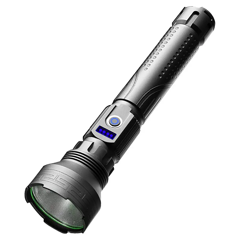 Boruit — lampe de poche Rechargeable USB à lumière Led, torche Ultra lumineuse, 6000 lumens, Focus ajustable, longue portée, pour recherche, autodéfense