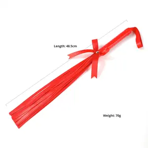 Látigo de Cuero PU con Diseño Trenzado, Látigo Sexual <span class=keywords><strong>BDSM</strong></span> para Bondage, Juguete de Restricción para Esclavos, Adecuado para el Fustigado de Glúteos en Parejas Femeninas - Product Image 4