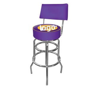 Silla de Barra Giratoria Clásica Moderna con Cojín de Cuero y Logotipo Personalizado, Ecológica, Duradera, de Metal, Modelo Cynful de Russia Abbey's - Product Image 2