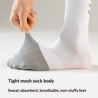 Chaussettes de cyclisme réfléchissantes, absorbant la transpiration, respirantes, résistantes à l'usure, antidérapantes, pour vélo de route, sport, marathon, course nocturne
