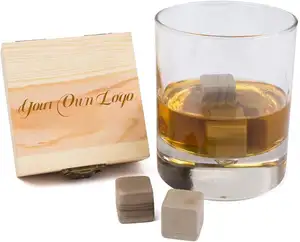 Juego de 9 Uds de esteatita Natural reutilizable, piedras de whisky de granito, piedra de cubitos de hielo para beber vino, regalo de boda