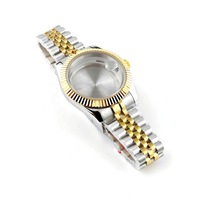 Montre DIY 8285 en acier inoxydable NH35 avec boîtier doré 41 mm, verre saphir, fond dense et miroir bleu trésor