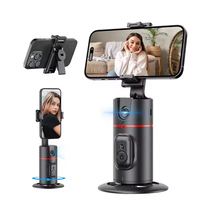 Supporto per Telefono con Tracciamento Facciale AI, Treppiede Selfie con Rotazione a 360° per Vlog e Streaming Live