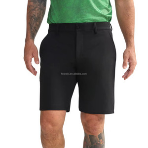 Pantalones Cortos Deportivos de Golf y Tenis para Hombre con Logotipo Personalizado OEM, Forro de Gel de Silicona, Ligeros, Cómodos, Ajuste Delgado, Elásticos en 4 Direcciones, Suaves, Negros - Product Image 1