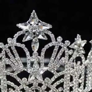 Couronne d'étoile Diadème Reine Rhinestone Couronne de reconstitution historique - Product Image 4