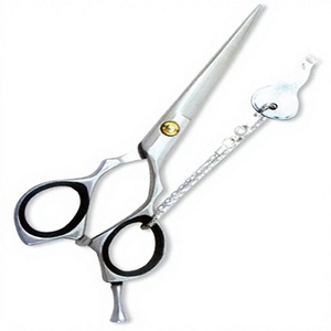 Ciseaux à cheveux professionnels ASAP Razor Sharp Mirror Finish en acier inoxydable, manche long pour droitiers, lames à bords dentelés - Product Image 1