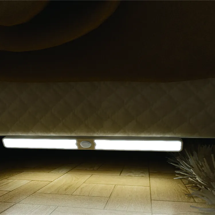 Certificat 200MM détecteur de mouvement lampe de lit LED sous-meuble veilleuse pour placard escaliers cuisine sous le lit