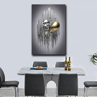 Peinture murale abstraite 3D moderne sur toile, portrait de couple, impression sur toile, couleur métallique, fournisseur direct d'usine