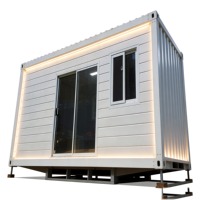 Maison conteneur modulaire détachable de 40 pieds avec système électrique pour boutique temporaire, maison préfabriquée plate