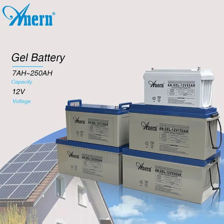 Caricabatteria gel Anern 12v 200ah 150ah batteria portatile 50ah batteria gel