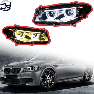 JY pour BMW Série <span class=keywords><strong>5</strong></span> F10 F18 2010 à 2017 – Blocs optiques LED Angel Eye avec clignotants <span class=keywords><strong>super</strong></span> lumineux – Stock local - Product Image 1