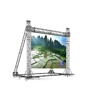 Factory direct custom outdoor led video wall P3.91 HD led display screen background video wall hot sales 5xxUSD