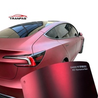 Vinilo para Automóviles Rojo Romance de Alto Brillo, Película Protectora de Pintura Autoadhesiva con Cambio de Color, Fabricante OEM