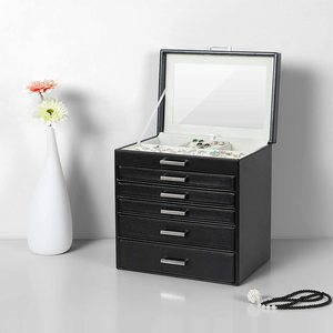 SONGMICS <strong>Jewellery</strong> Box, 6 Layers with 5 <strong>Drawers</strong> and Black Storage Case, Storage <strong>Organiser</strong> JBC138B - Product Image 6