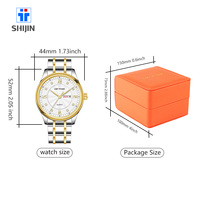 Haute qualité plus de temps hommes personnalisé pierre Quartz mode boîtier en acier inoxydable montre-bracelet japon Movt calendrier montre montres