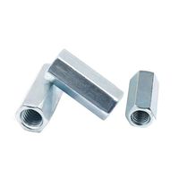 Galvanized Carbon Steel Fully Threaded Hex Coupling Nuts Heavy Duty Long Connection Nut Threaded Rod Connector Fasteners Class