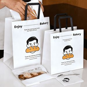 Custom Printed Logo Restaurant Takeaway Food Delivery Shawarma Pita Markook Kraft Paper <b>Bags</b> with Your Own Logo - Product Image 1