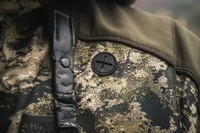 Chaqueta Softshell de Caza CONMR con Tela Silenciosa de Camuflaje, Bolsillos con Cremallera, Ropa de Caza para Exteriores, para Caza y Uso Táctico