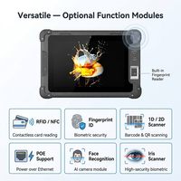 Tablette PC industrielle Android 8.1 de 8 pouces RK3288 2 Go de RAM RFID/NFC/POE, triple protection, écran haute luminosité, portable et renforcé